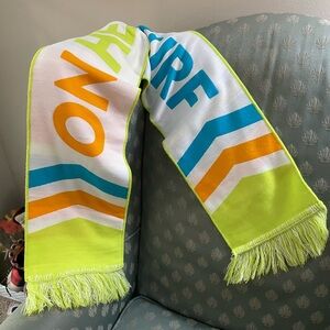 NWOT ‘On Her Turf’ Double Sided Bright Neon Thick Scarf 60” x 8”